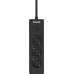 Philips сетевой фильтр 3 Розетки, кабель - 2M, черный